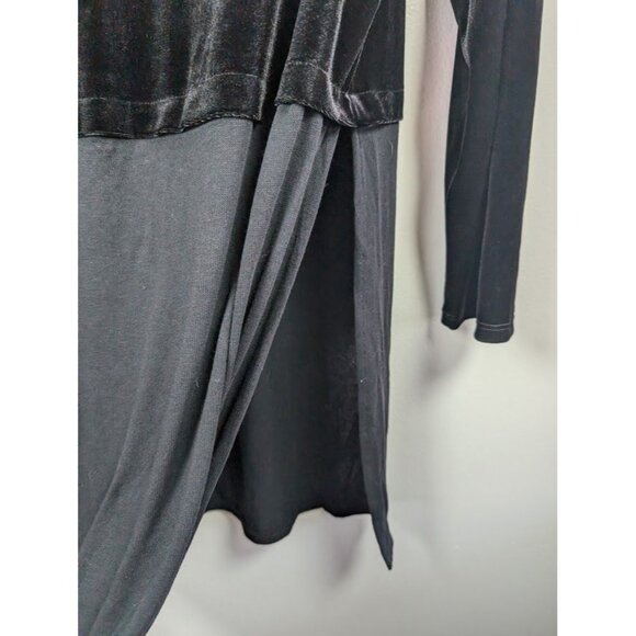 J Jill Wherever Velvet Tunic Top Size Large Whimsigoth Witchy Fairy Goth Sheer - Picture 6 of 7